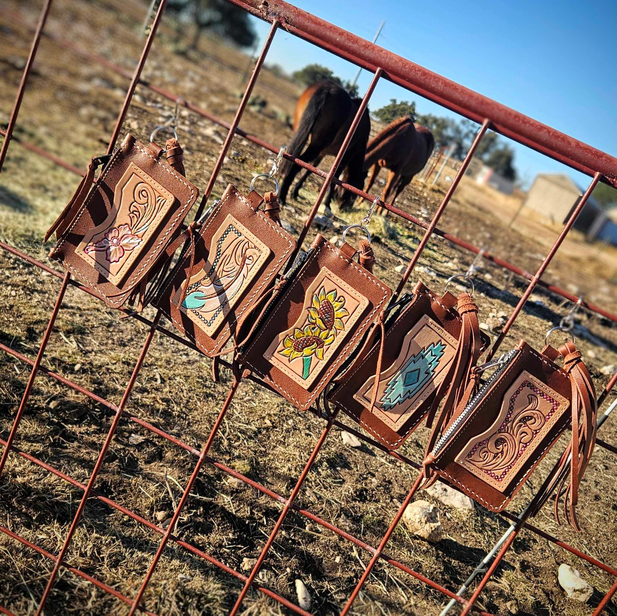 Zip it up Tooled Card Wallet | jennie jean designs